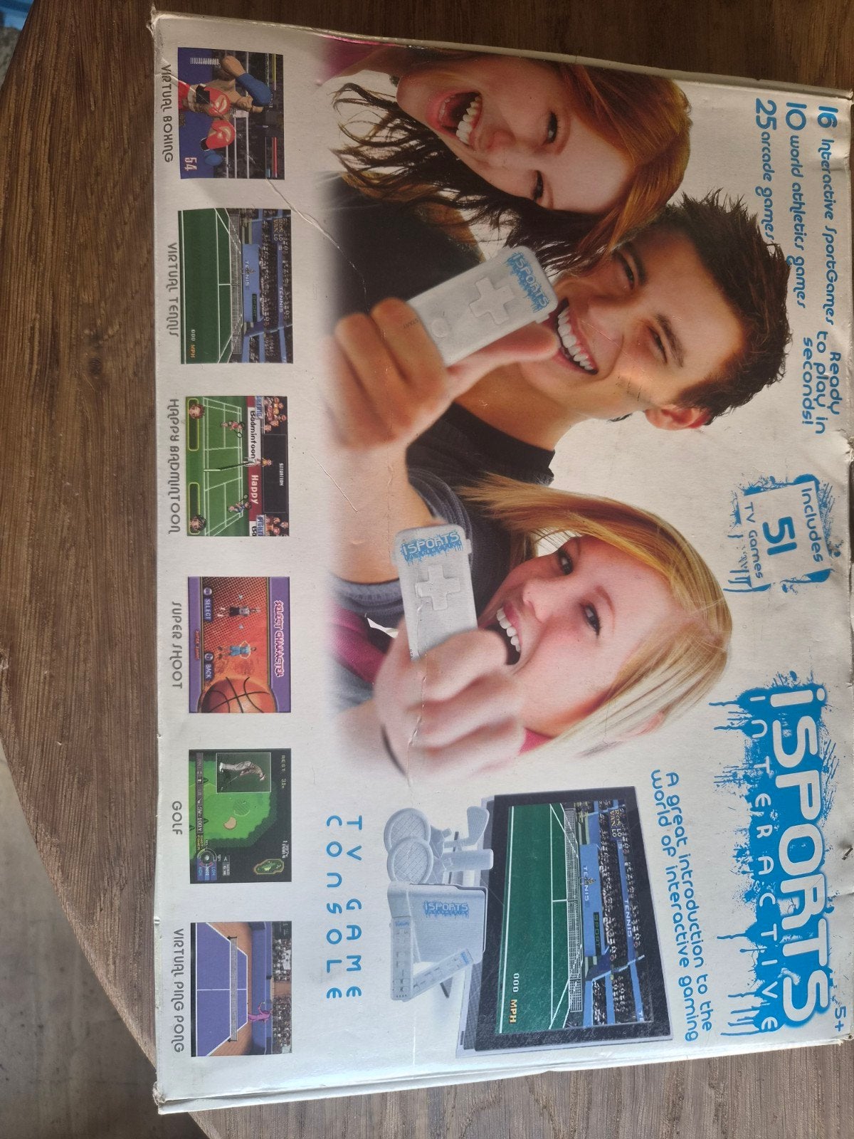 #63# iSports Interactive TV Game Console met 51 Spellen, Spelcomputers en Games, Ophalen of Verzenden, Overige merken, Zo goed als nieuw