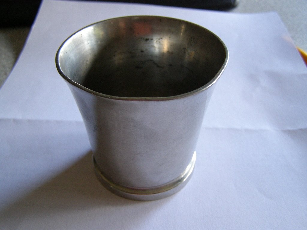 Tinnen avondmaals bekertje, Ophalen of Verzenden