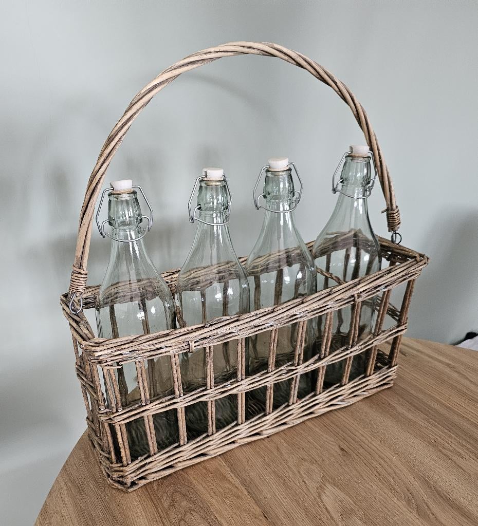 LEUK OUD BROCANT FLESSENREK, Antiek en Kunst, Curiosa en Brocante, Ophalen of Verzenden