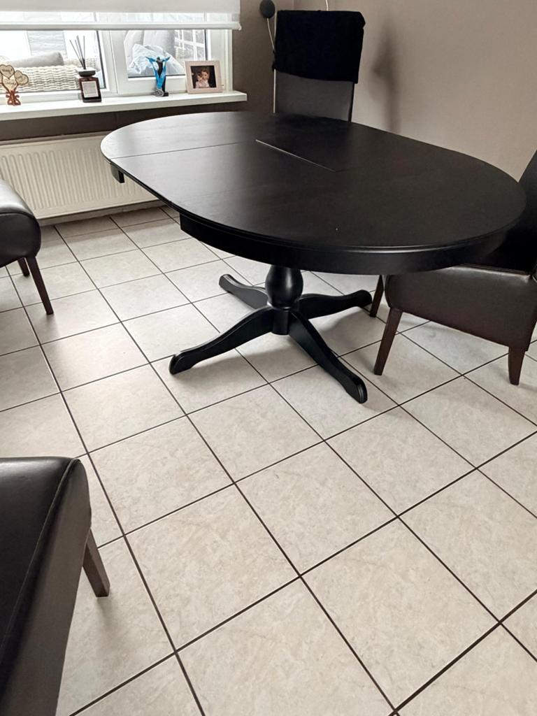 Te koop eethoektafel uitschuifbaar, Huis en Inrichting, Ophalen, Zo goed als nieuw, Rechthoekig, 50 tot 100 cm