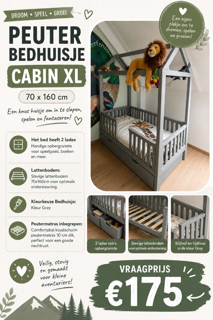 Kinderbed, Ophalen, 70 tot 85 cm, 140 tot 160 cm, Zo goed als nieuw