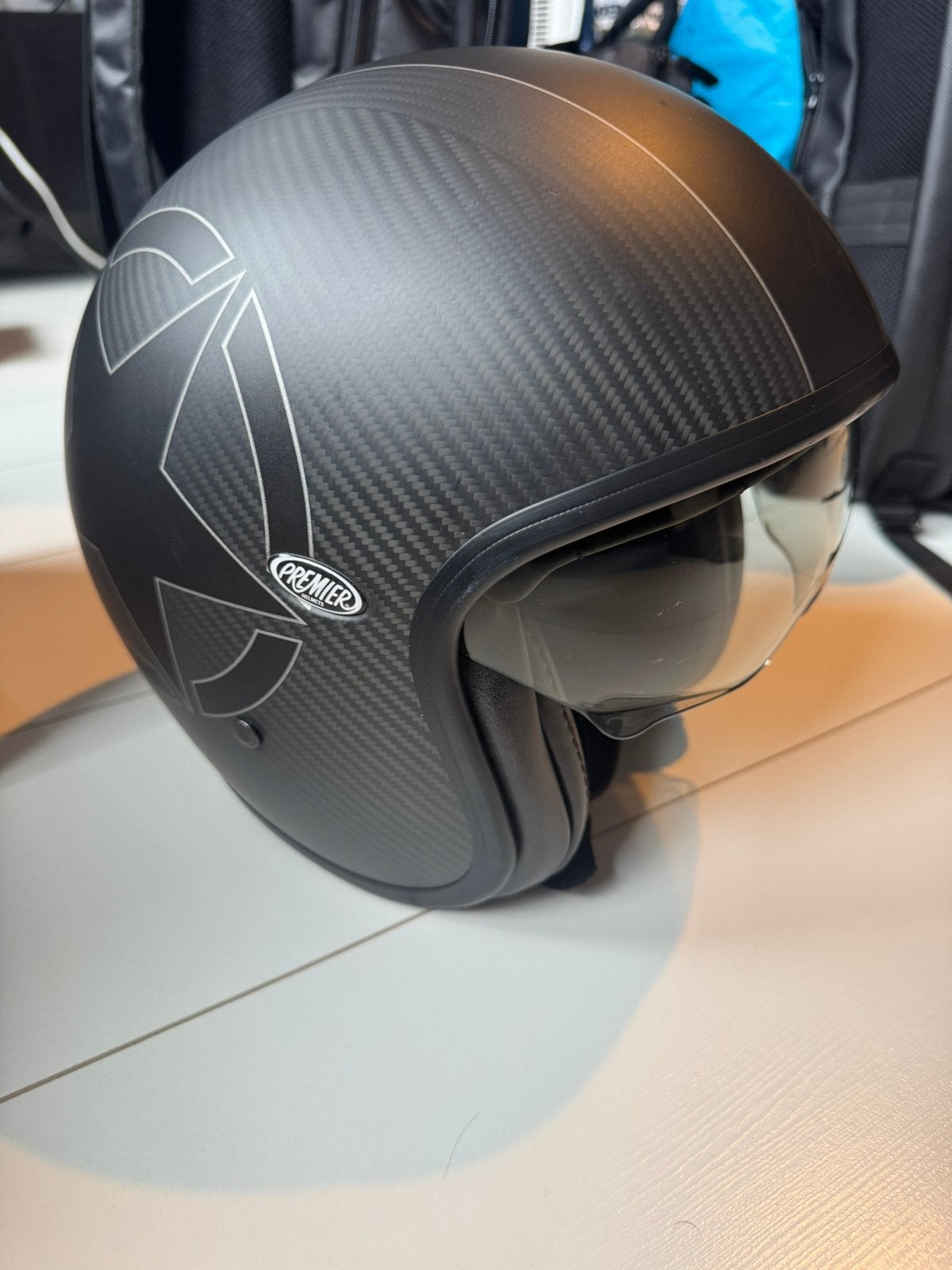 Helm  "Star 9 BM Retro" PR9VIN28 Star Cabon maat 59/60, Motoren, Kleding | Motorhelmen, Overige merken, Dames, Jethelm, Ophalen of Verzenden