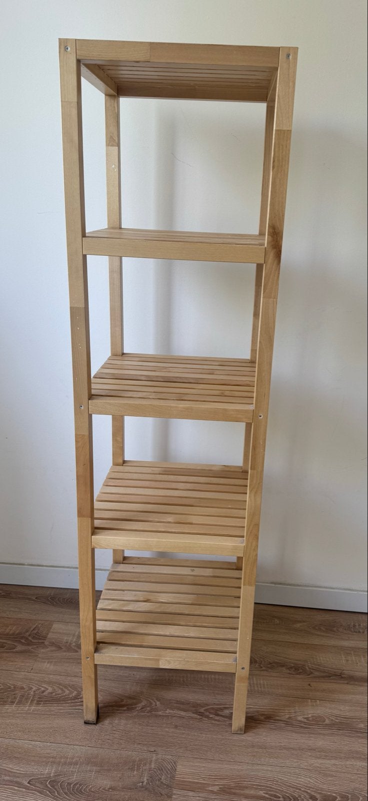 Houten badkamermeubel - 5 Planken, Ophalen, (Half)hoge kast, Minder dan 50 cm, Gebruikt