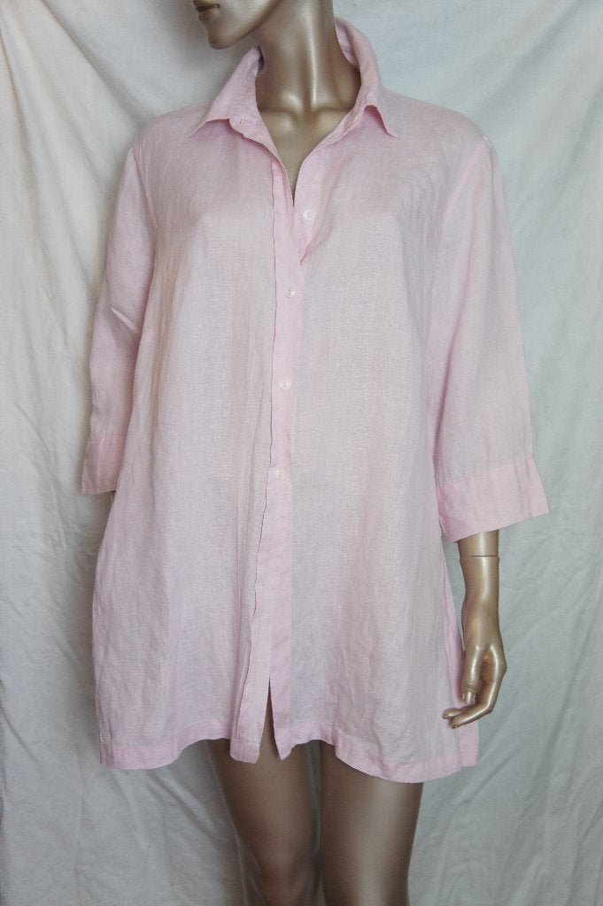 SEIDEN STICKER blouse maat 44 LINNEN, Verzenden, Zo goed als nieuw, Maat 42/44 (L), Roze