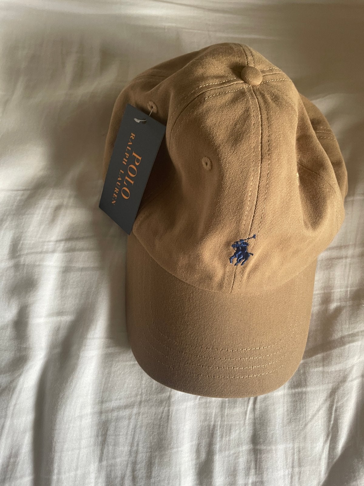Nieuwe Ralph Lauren pet - Beige met blauw logo, Ophalen of Verzenden, Nieuw, One size fits all, Pet