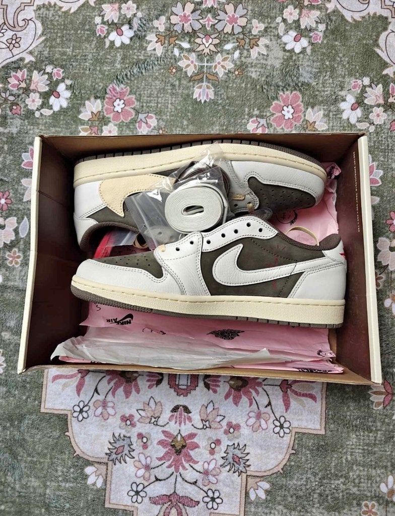 Nike Air Jordan 1 Low Travis Scott – Reverse Mocha, Kleding | Heren, Bruin, Nike, Nieuw, Ophalen of Verzenden