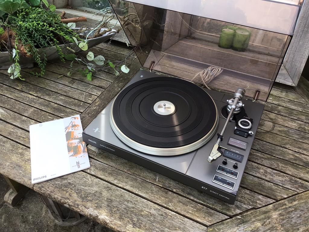 ✅ INCL. GARANTIE, PLUG-AND-PLAY, PHILIPS 877, GP401, NAALD ✅, Audio, Tv en Foto, Platenspelers, Ophalen of Verzenden, Gebruikt