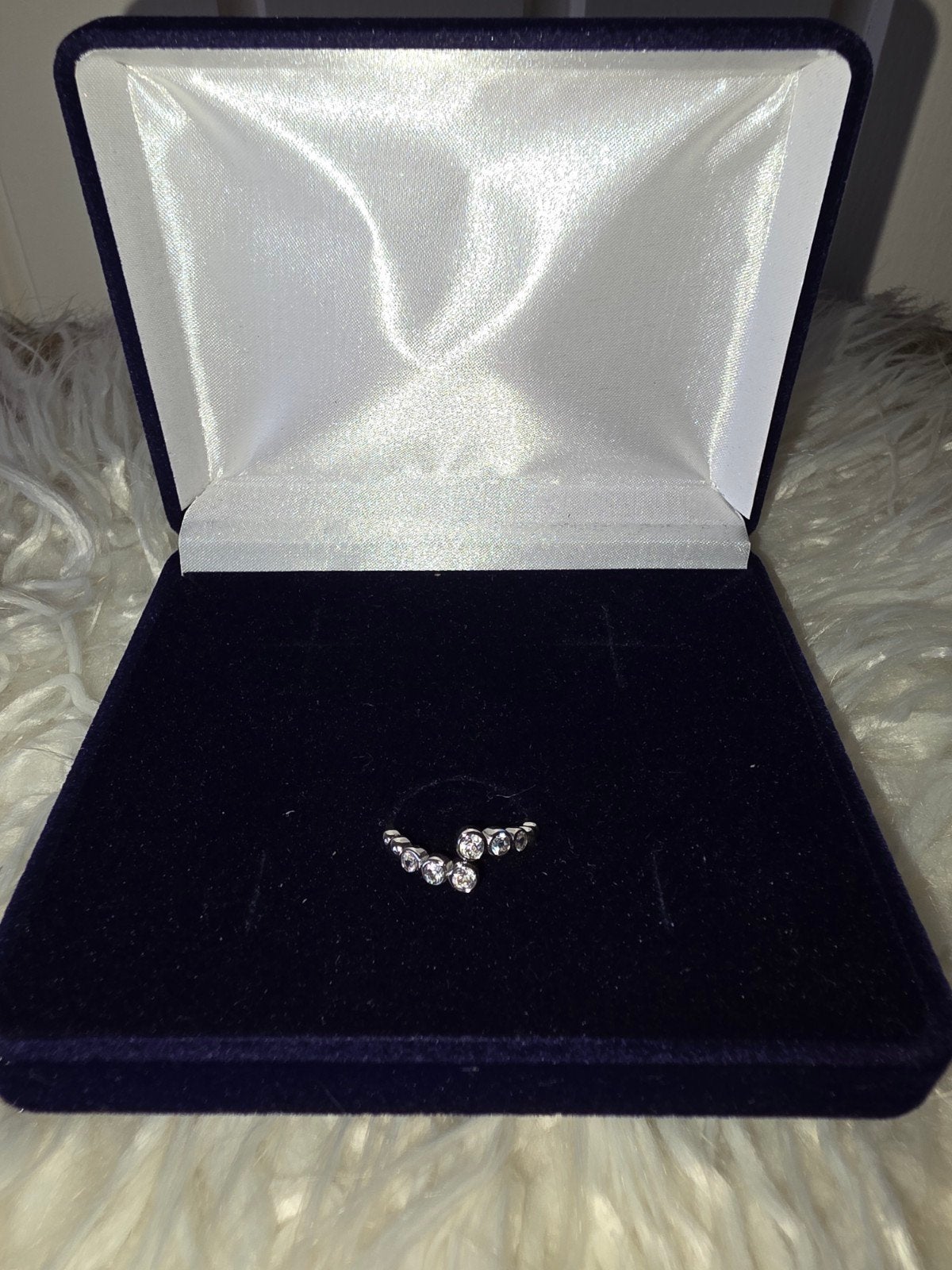 Zilveren Di Lusso ring met zirkonia en certificaat, Ophalen of Verzenden, Zo goed als nieuw, 17 tot 18, Met edelsteen