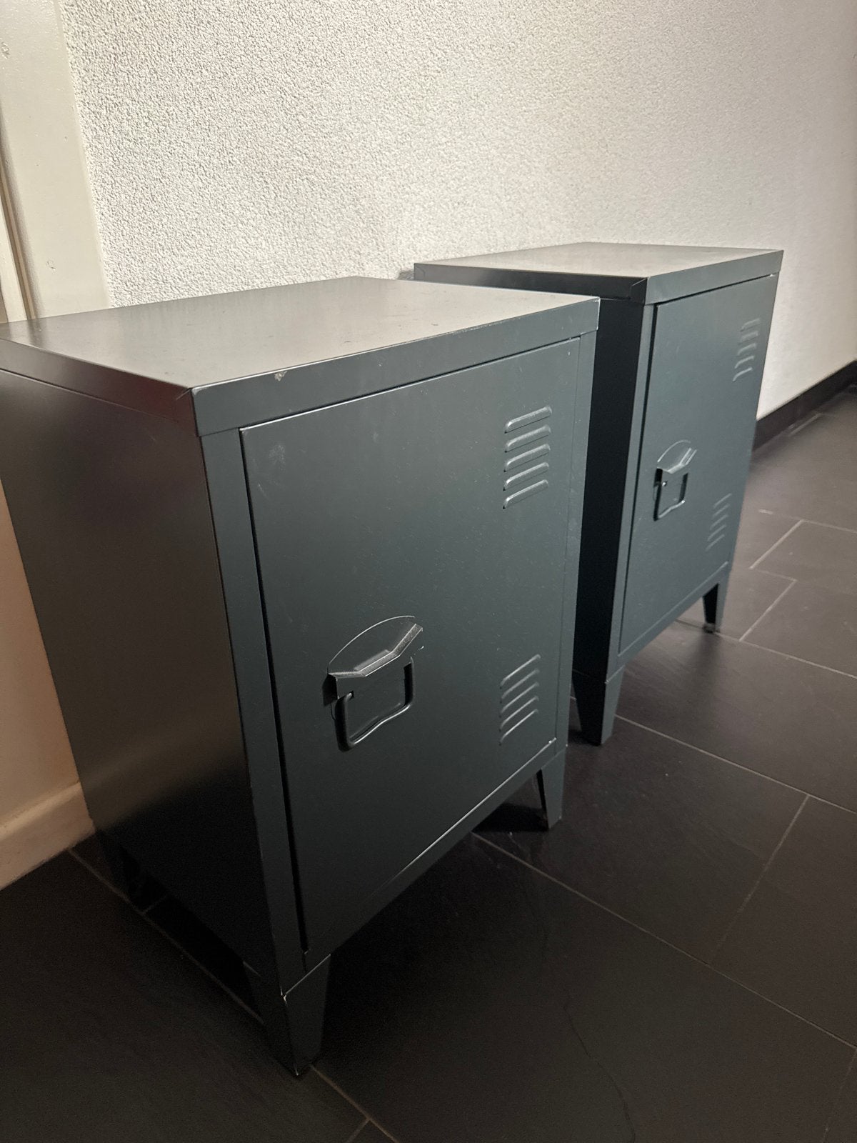 Set van 2 industriële nachtkastjes/opbergkastjes, Ophalen of Verzenden, Gebruikt