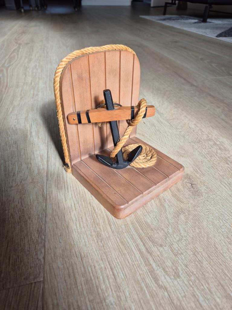 Vintage Boekensteun Anker Nautisch Decoratie, Ophalen of Verzenden, Gebruikt
