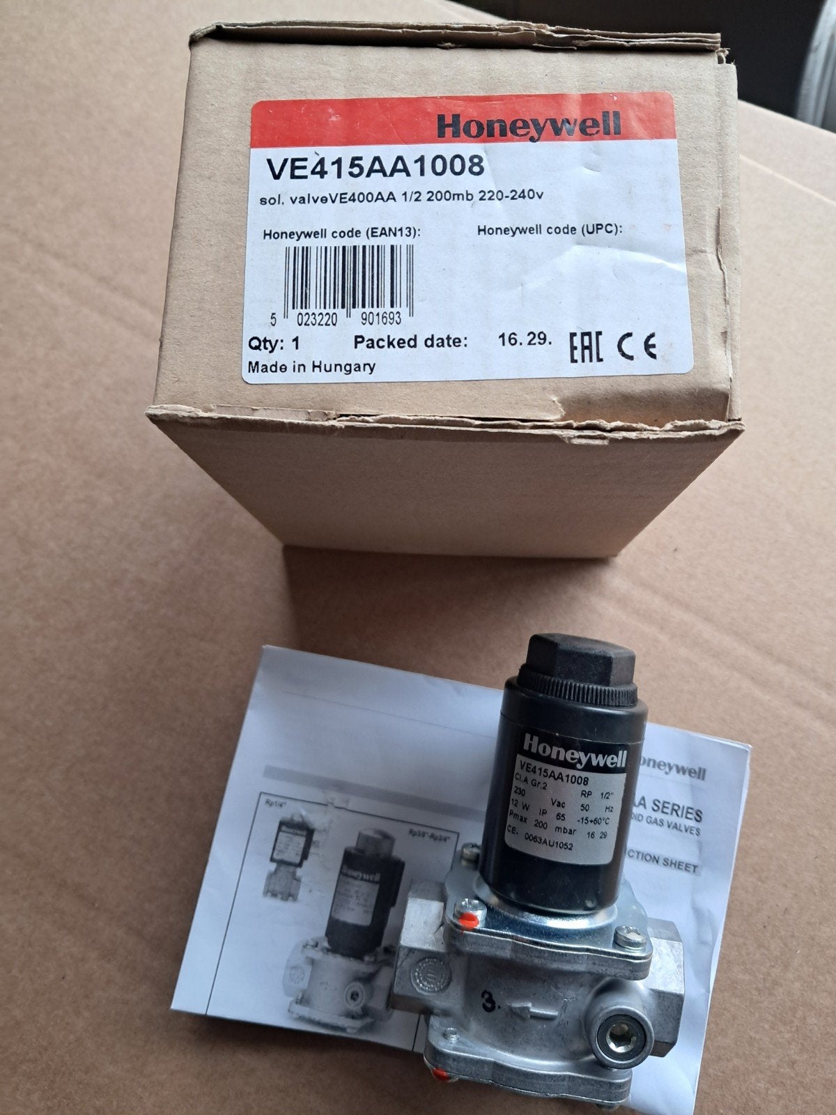 VE415AA1008  en   VE408AA1007 Honeywell | gasklep, Doe-het-zelf en Verbouw, Minder dan 30 cm, Overige typen, Nieuw, Minder dan 60 cm