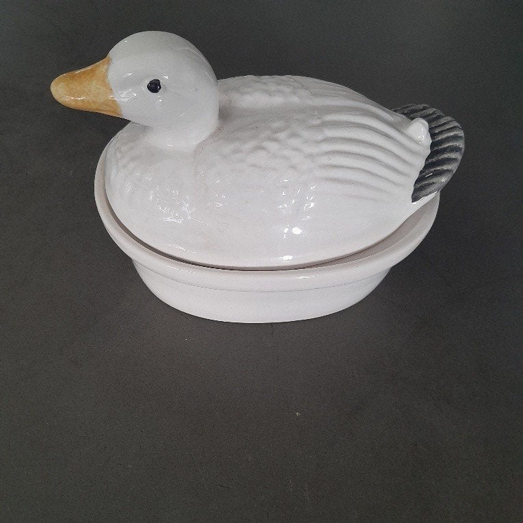 Patébakje eend, Ophalen of Verzenden, Steen/keramiek, Wit, Overige typen
