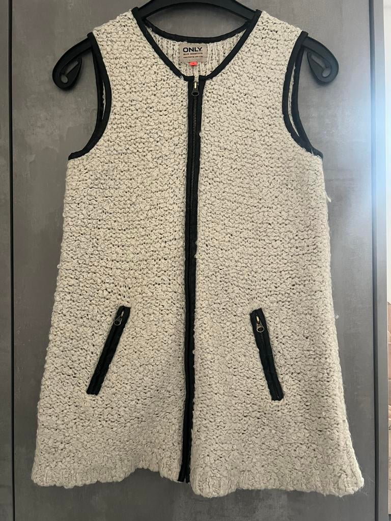 Only bodywarmer maat M beige met zwart, Ophalen of Verzenden, Zo goed als nieuw, Maat 38/40 (M), Beige