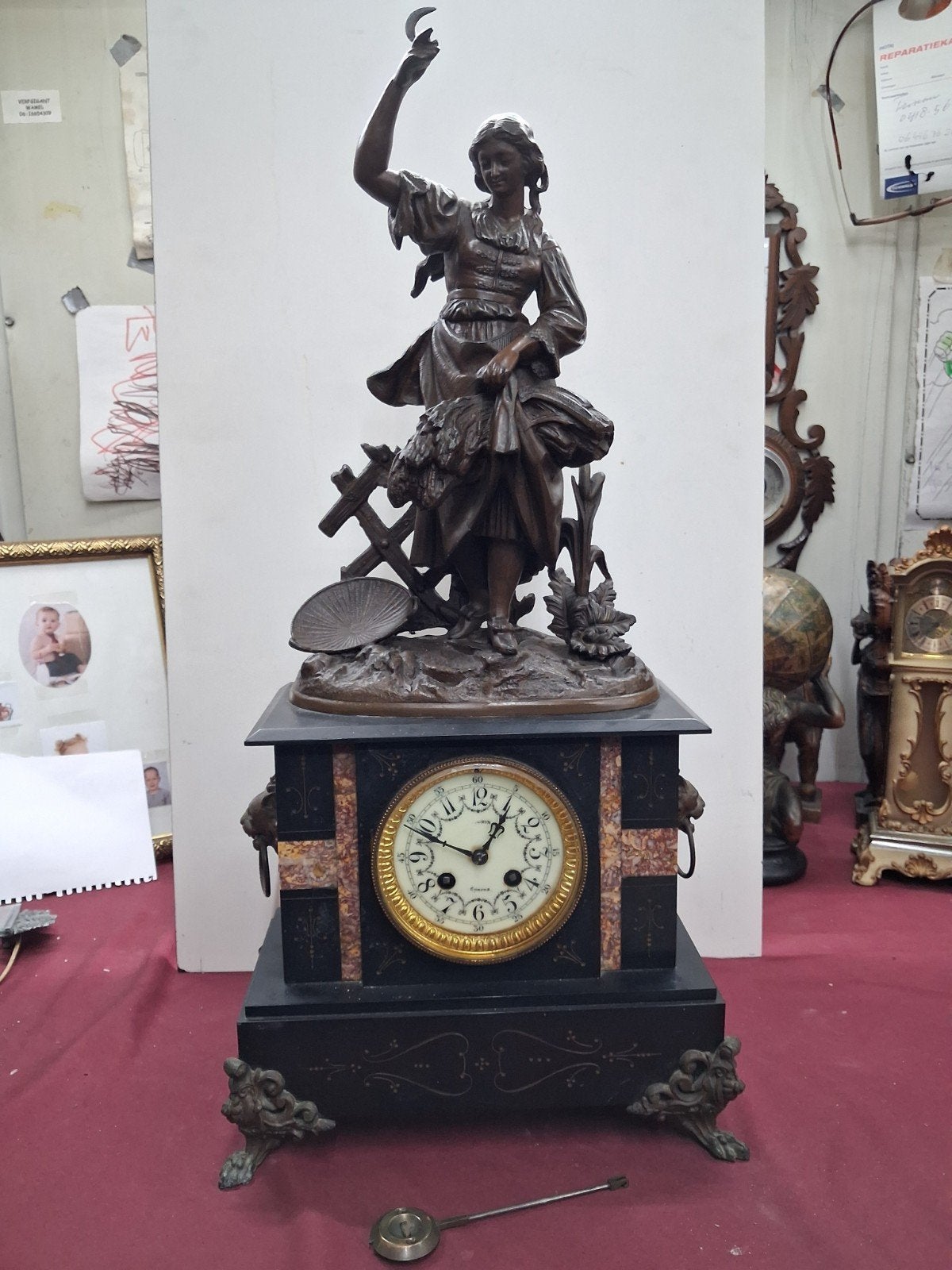 Antieke pendule, Antiek en Kunst, Antiek | Klokken, Ophalen of Verzenden