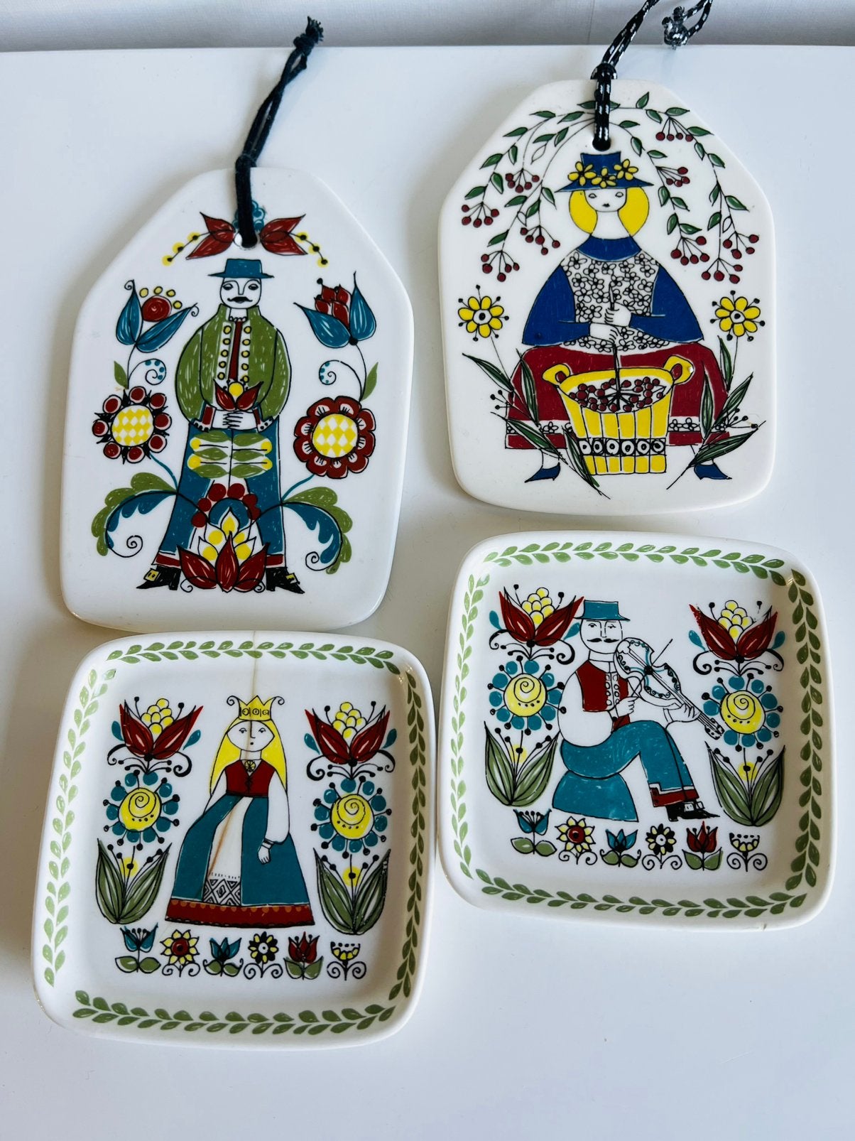 Set 4 Noors SAGA Figgjo Flint Wandbordjes Plankjes 70’s, Antiek en Kunst, Ophalen of Verzenden
