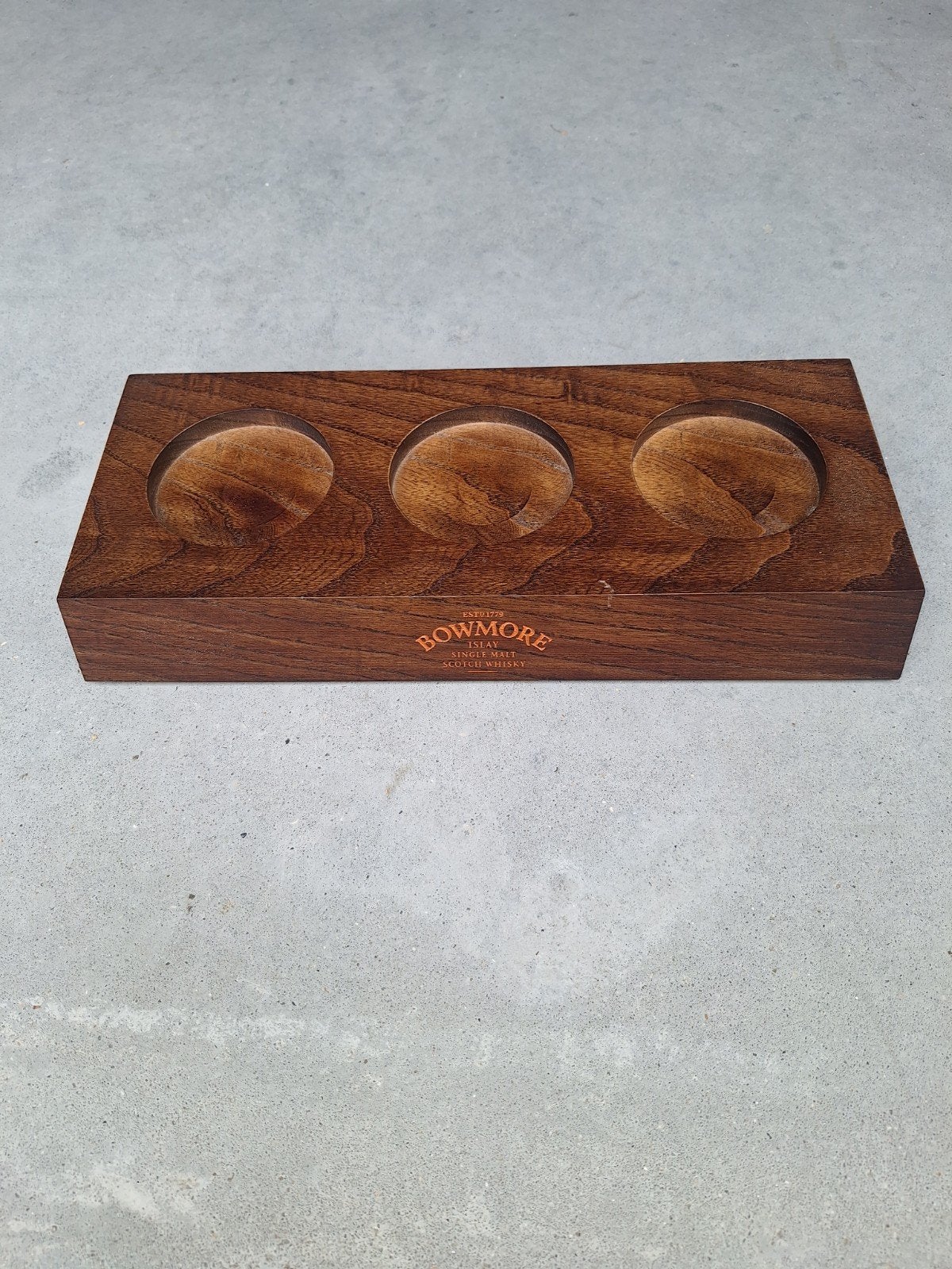 Bowmore whisky flessenhouder voor 3 flessen - 34x15 cm, Huis en Inrichting, Woonaccessoires | Overige, Ophalen of Verzenden, Gebruikt
