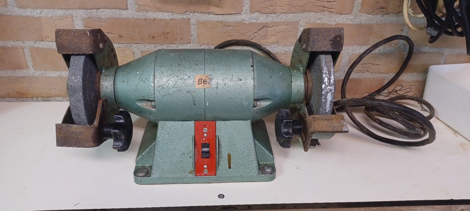 Robuuste Werkbankslijpmachine 450W - Gebruikt, Ophalen