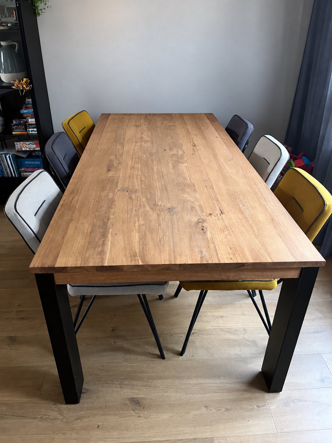 Eettafel inclusief stoelen, Ophalen, Gebruikt, Rechthoekig, 50 tot 100 cm
