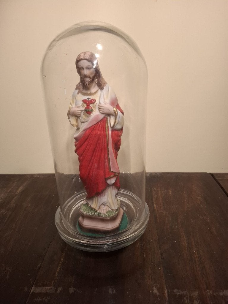 Oud Heilig Hart beeld - Jezus in stolp, Antiek en Kunst, Ophalen