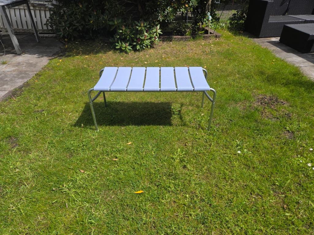 Lichtgewicht tuinbankje, Ophalen, Zo goed als nieuw, Aluminium