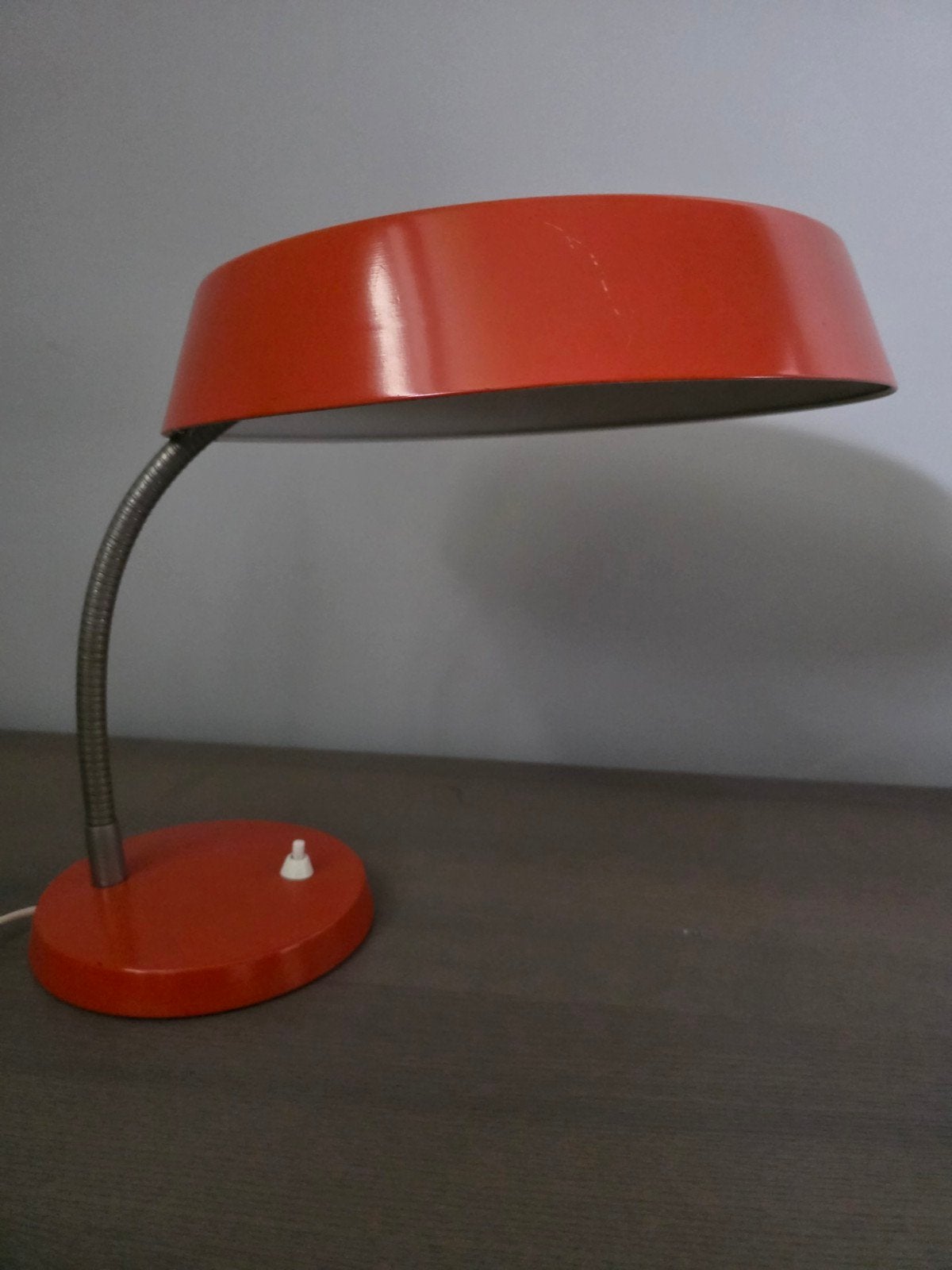 Oranje Vintage Bureaulamp VEB Leuchtenbau jaren '60, Antiek en Kunst, Ophalen of Verzenden