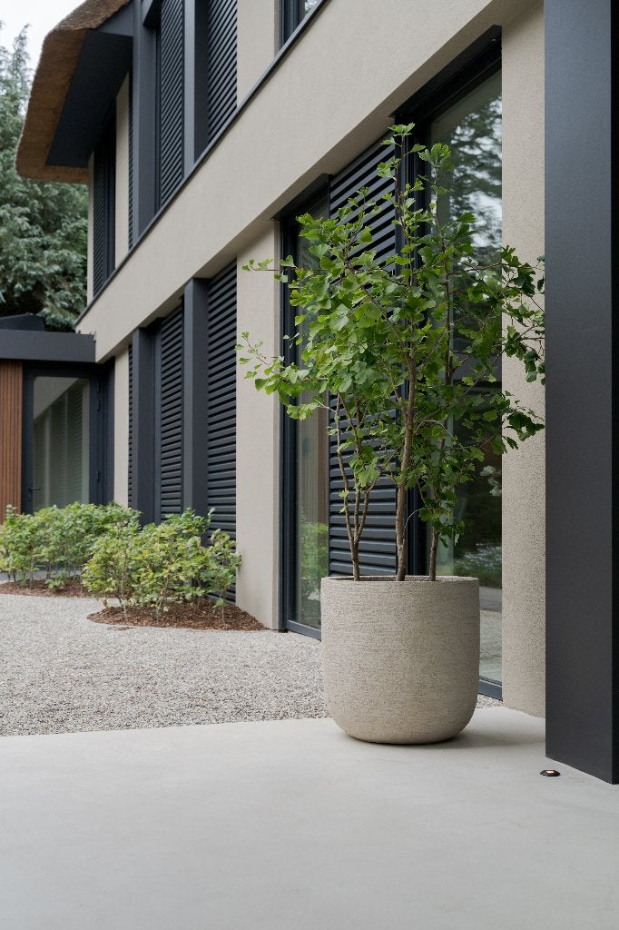 Complete buitenstyling exclusieve pot met beplanting op maat, Ophalen, 40 cm of meer, Nieuw, Aardewerk