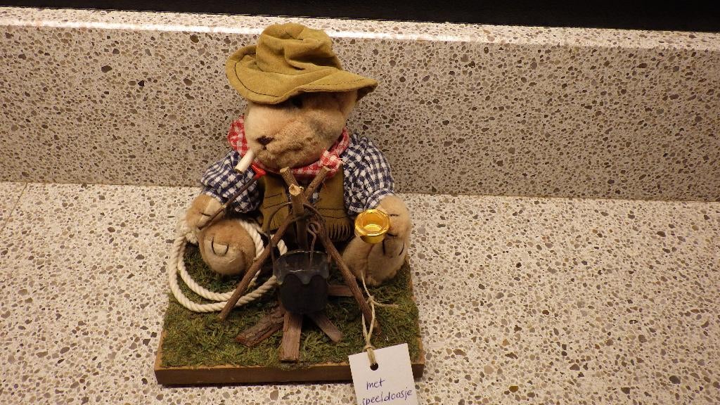 prachtig Wild West Beren-muziekdoosje, Ophalen of Verzenden, Gebruikt