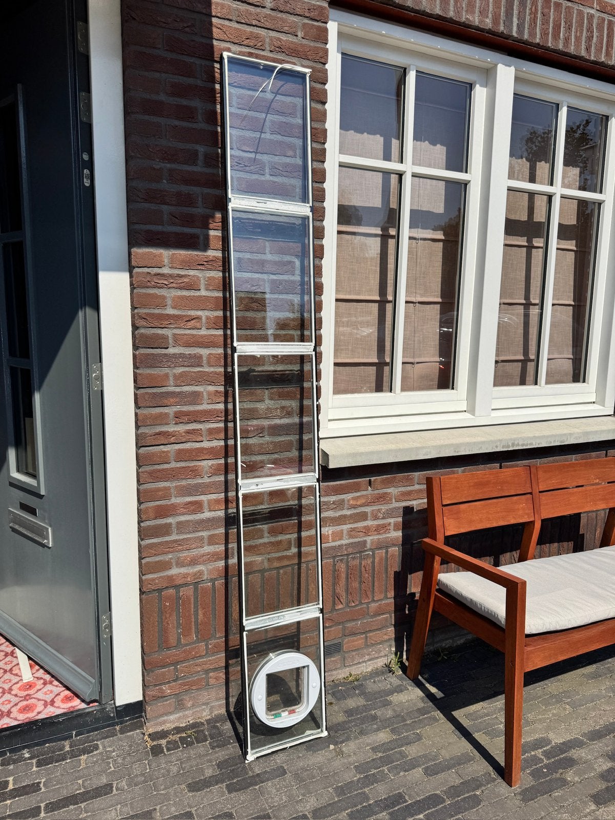 Ruit met kattenluik, Ophalen, Gebruikt, Gevelraam of Ruit