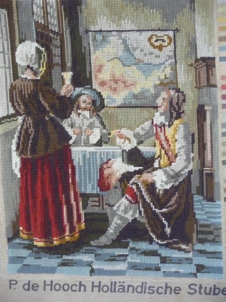 Borduurwerk "Hollandse Stube", Ophalen of Verzenden, Gebruikt, Handborduren, Onderdeel of Toebehoren