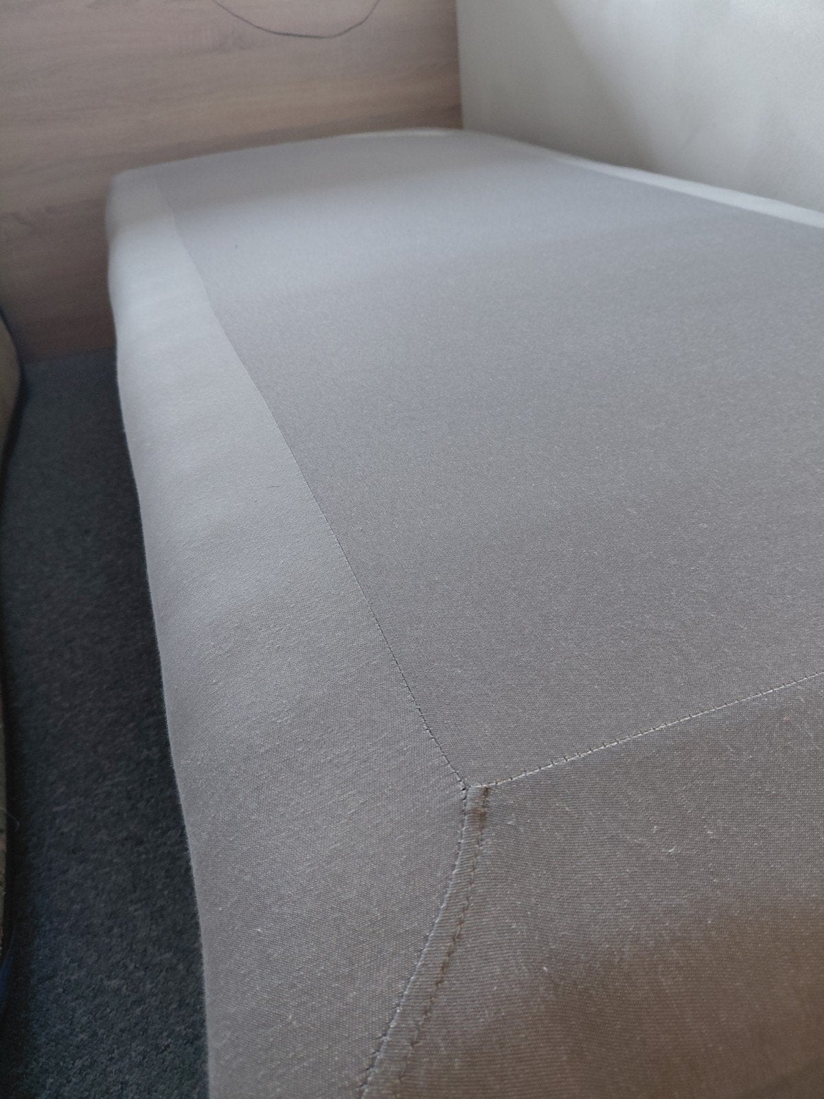 IKEA SULTAN STORFORS Boxspring - Grijs, 90x200 cm, Ophalen, Gebruikt, 90 cm, Eenpersoons
