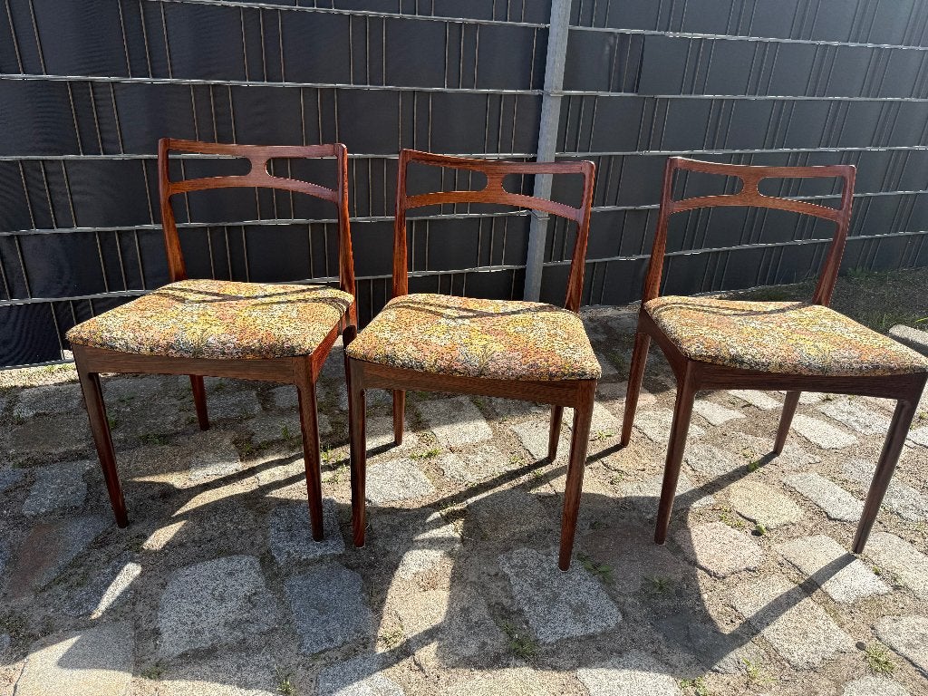 3x Johannes Andersson Rozenhout Danish Design stoelen mod 94, Hout, Zo goed als nieuw, Ophalen, Danish Deens Vintage Klassiek Tijdloos Chique Japandi