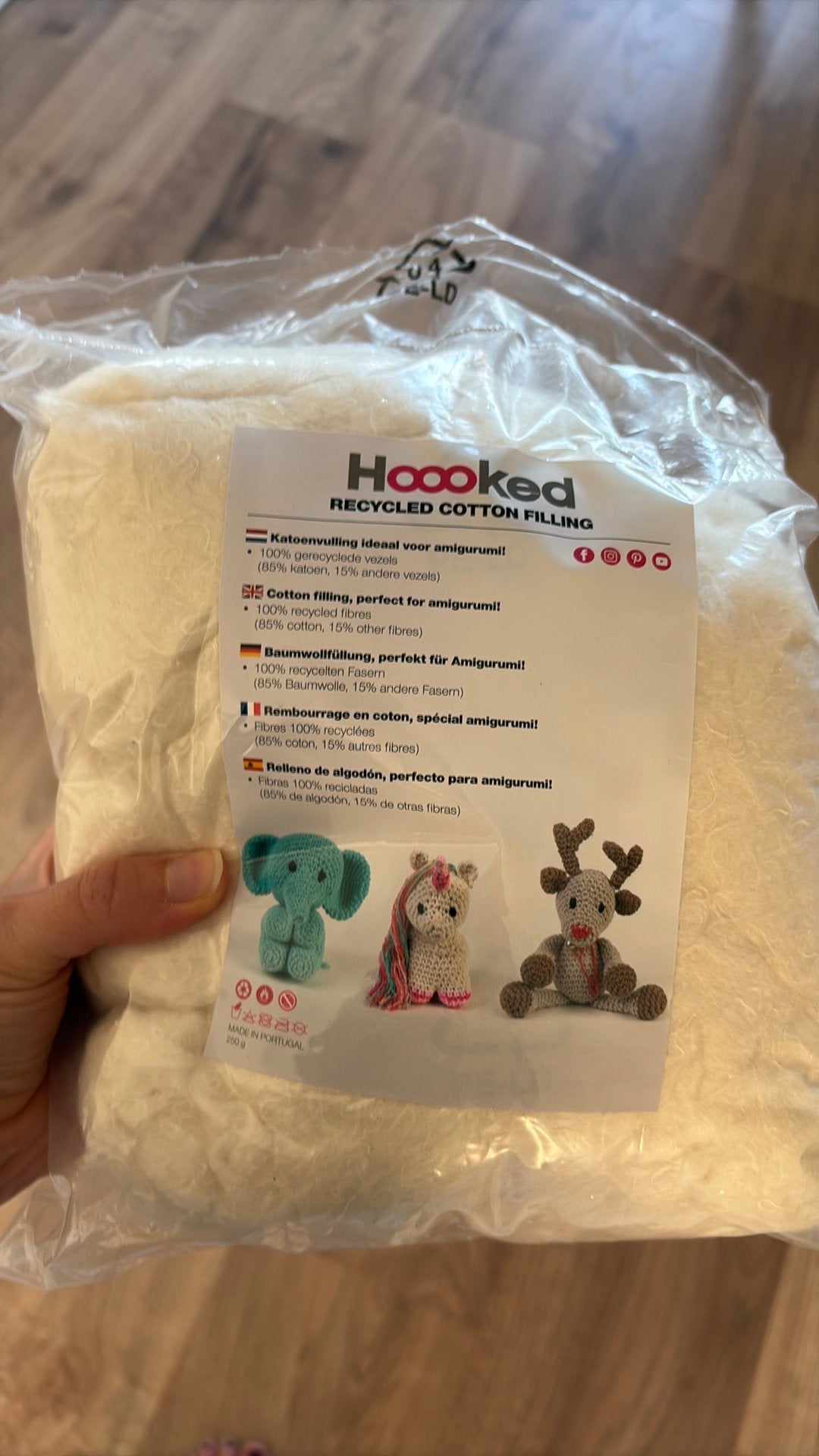 Hoooked recycled cotton filling - NIEUW, Ophalen of Verzenden, Zo goed als nieuw, Haken, Patroon of Boek