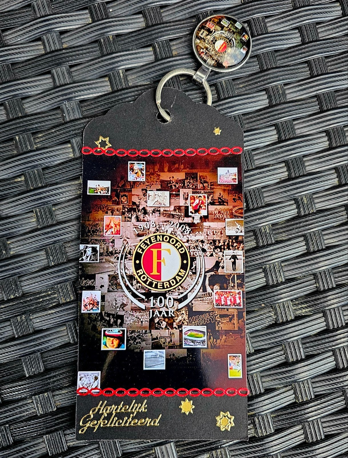Feyenoord 100 jaar kaart met sleutelhanger, Verzamelen, Ophalen of Verzenden, Nieuw, Feyenoord, Overige typen