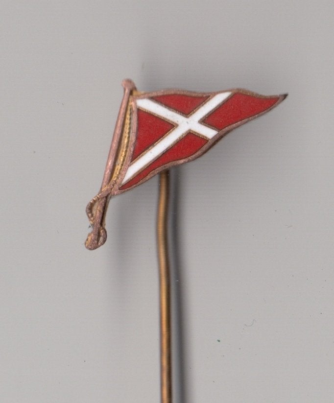 Scheepvaart Vlag emaille speldje, Gebruikt, Niet vindbaar, Niet vindbaar, Speldje of Pin