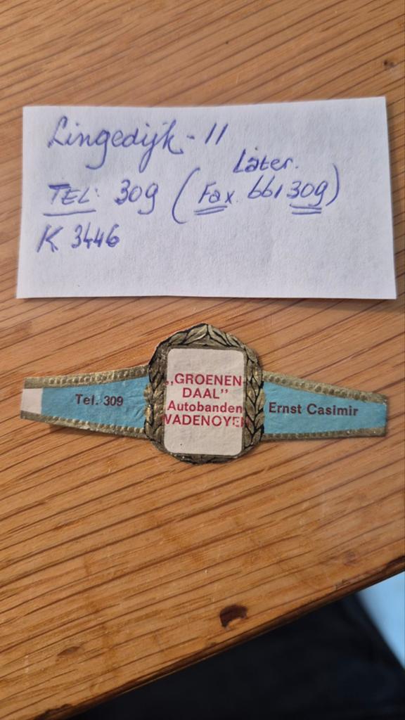 Sigarenbanden Wadenoyen, Ophalen, Zo goed als nieuw, Sigarenbandjes