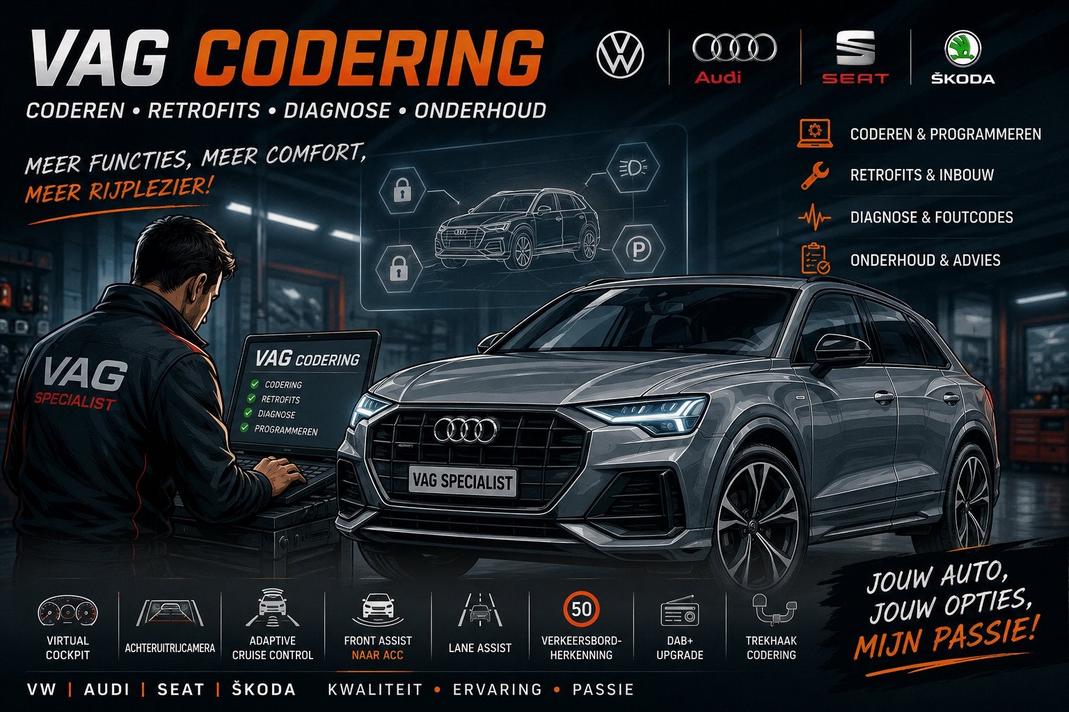VAG Coderen & Retrofits | VW Audi SEAT Škoda, Overige werkzaamheden