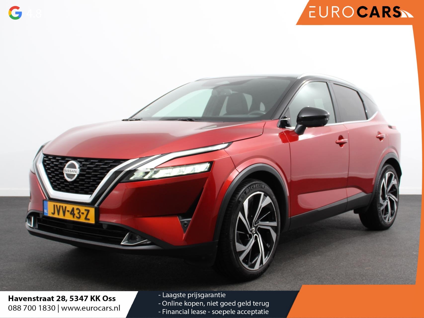 Nissan Qashqai 1.3 MHEV Xtronic Tekna Plus Navigatie Climate, Euro 6, Leder, Bedrijf, 162 pk