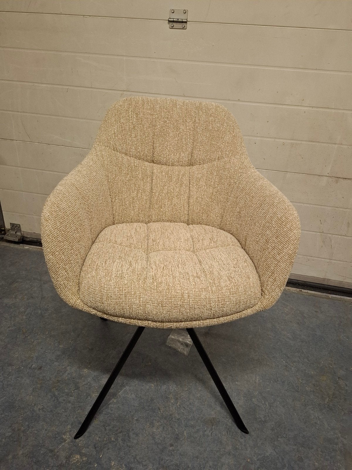 6 Montèl Flair Eetkamerstoelen - Stof Lodge Sand, Huis en Inrichting, Stoelen, Ophalen, Overige kleuren, Nieuw, Stof