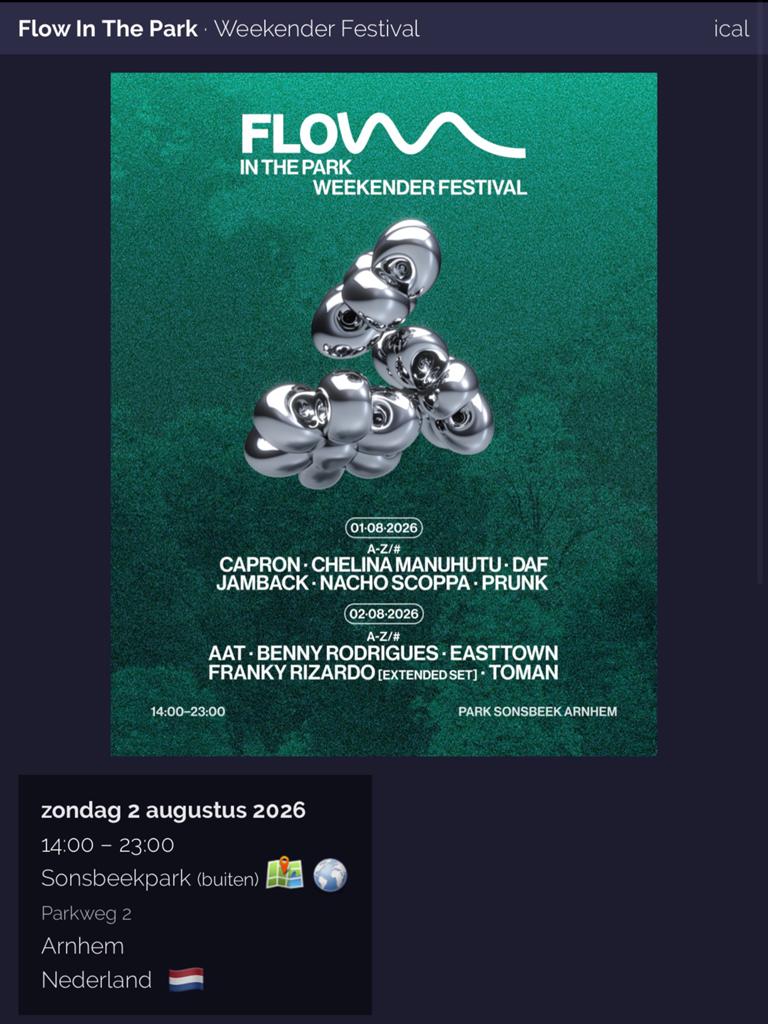 Franky rizardo extended set FLOW 2 augustus 8+ tickets, Tickets en Kaartjes, Drie personen of meer