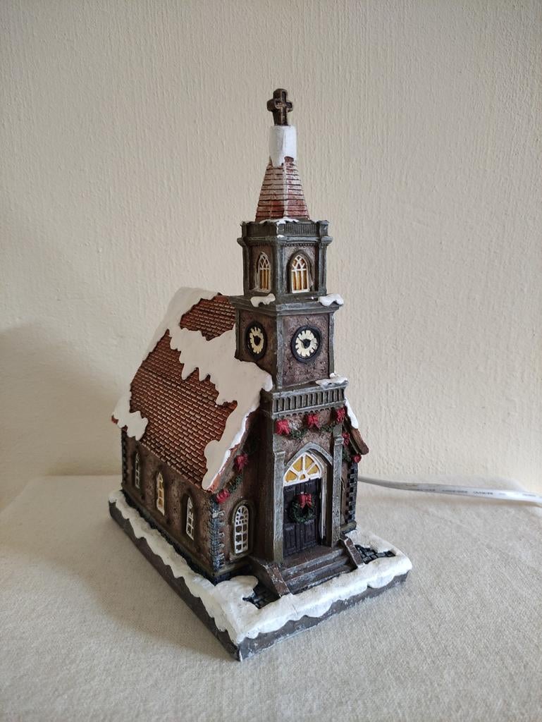 Unieke kerst kerk/verlichting met schakelaar 15 jr oud., Diversen, Kerst, Ophalen of Verzenden, Zo goed als nieuw