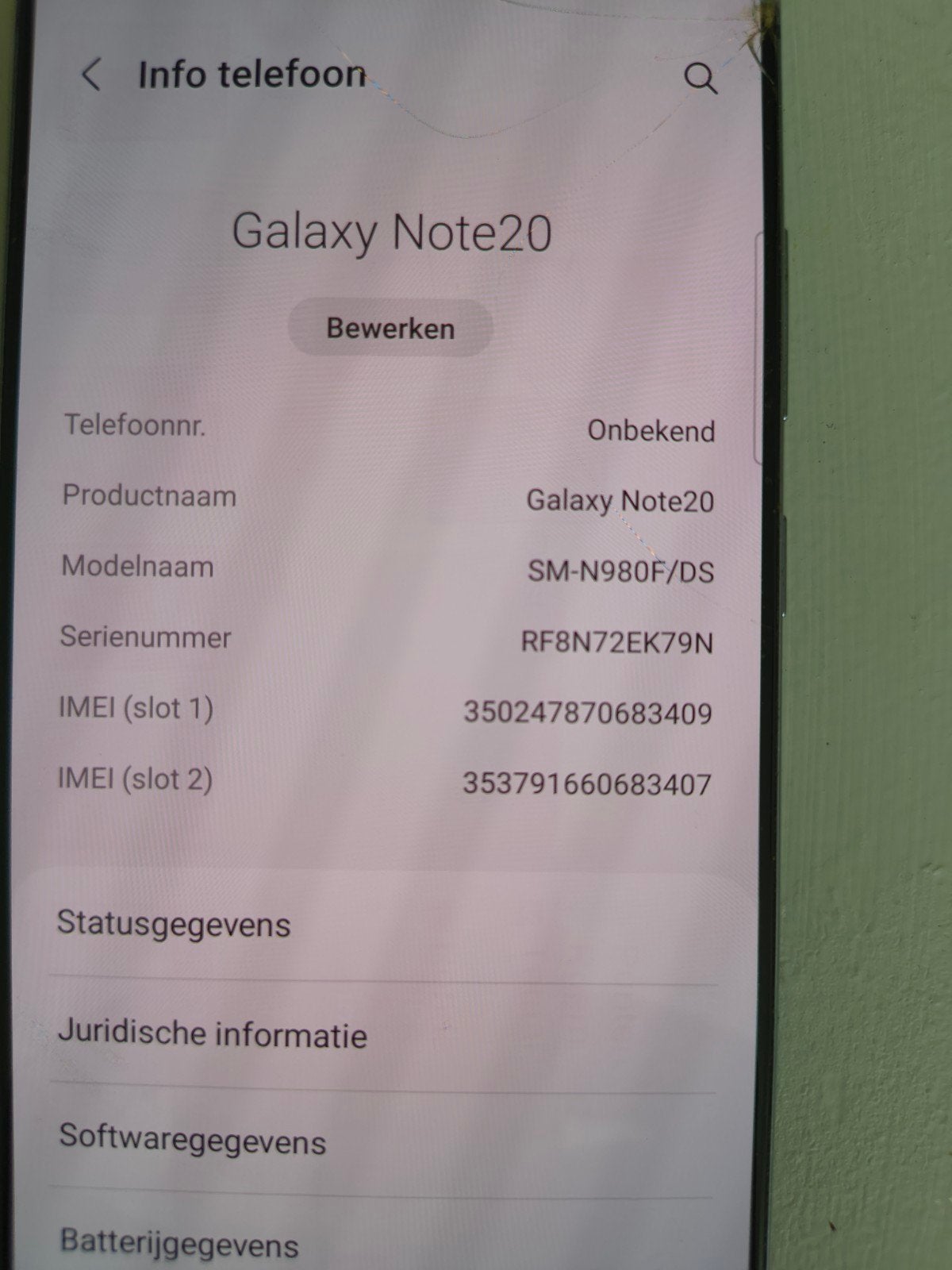 Samsung Galaxy Note 20 - 256GB - Gebruikt, Telecommunicatie, Galaxy Note 20, Gebruikt, Zwart, Touchscreen