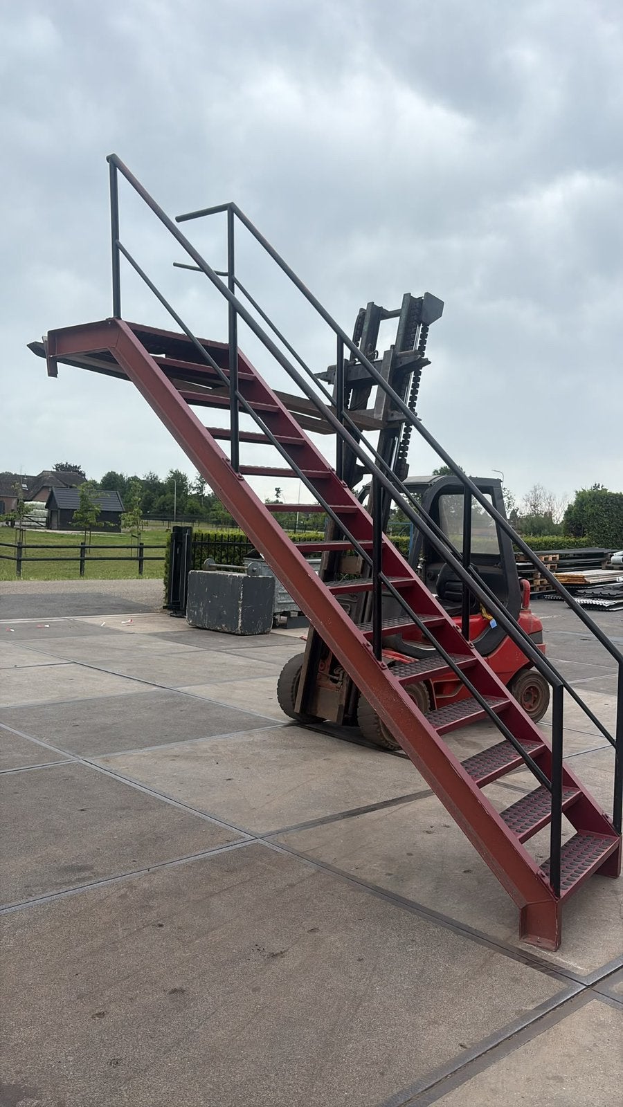 Stalen bordestrap steektrap wenteltrap trap trappen, Ophalen of Verzenden, Zo goed als nieuw, 2 tot 4 meter
