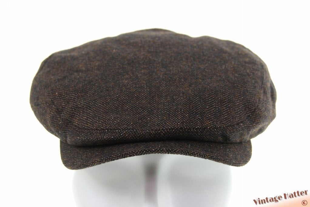 Platte pet Stetson Driver donkerbruin satijn kashmir S - XXL, 60 cm (XL, 7½ inch) of meer, Stetson - Driver Cap, Nieuw, Ophalen of Verzenden