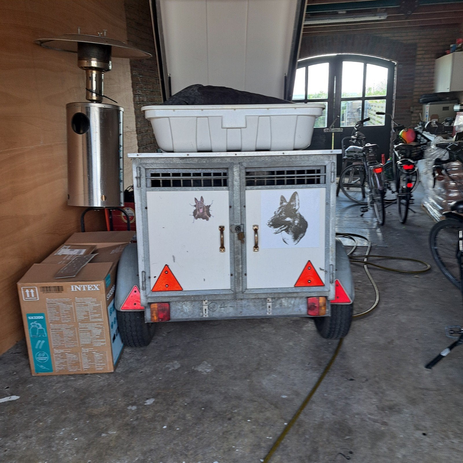 Twee vaks hondekar - Ideaal voor transport van honden, Auto diversen, Aanhangers en Bagagewagens, Ophalen of Verzenden