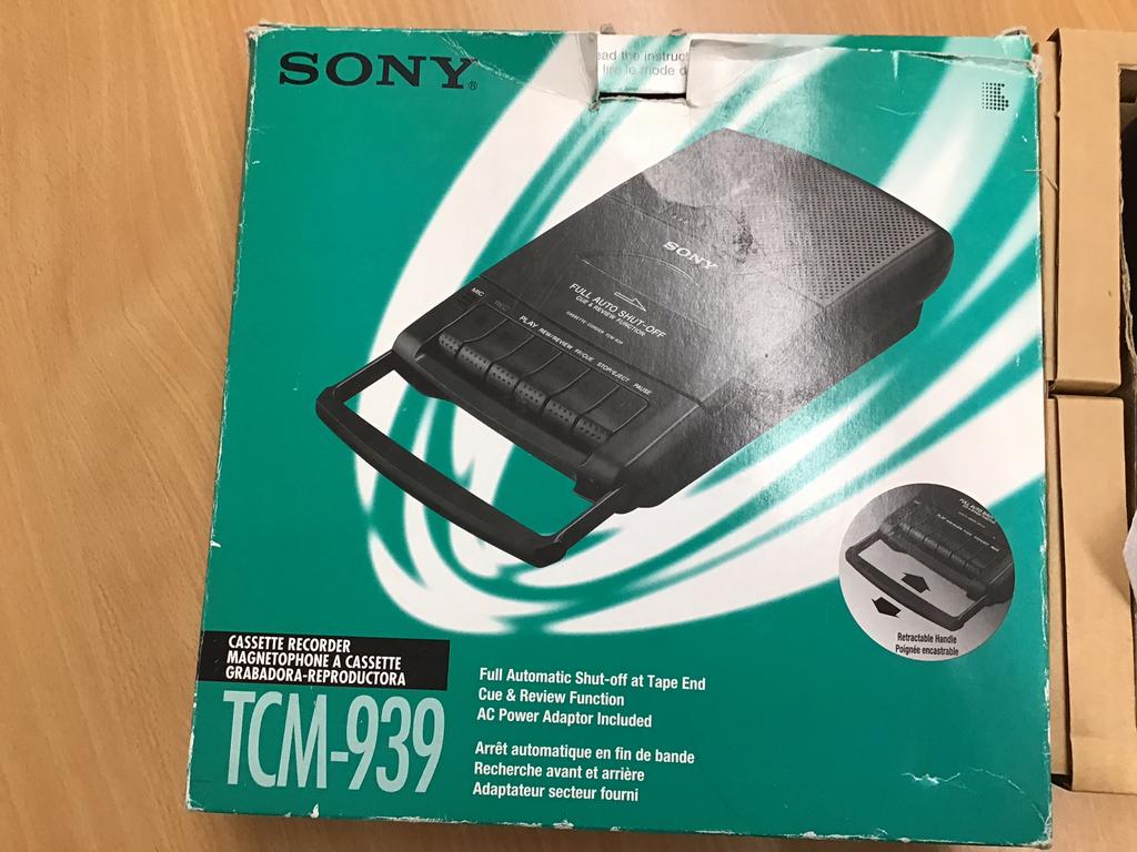 Sony cassette recorder TCM 939 nieuw, Ophalen, Sony