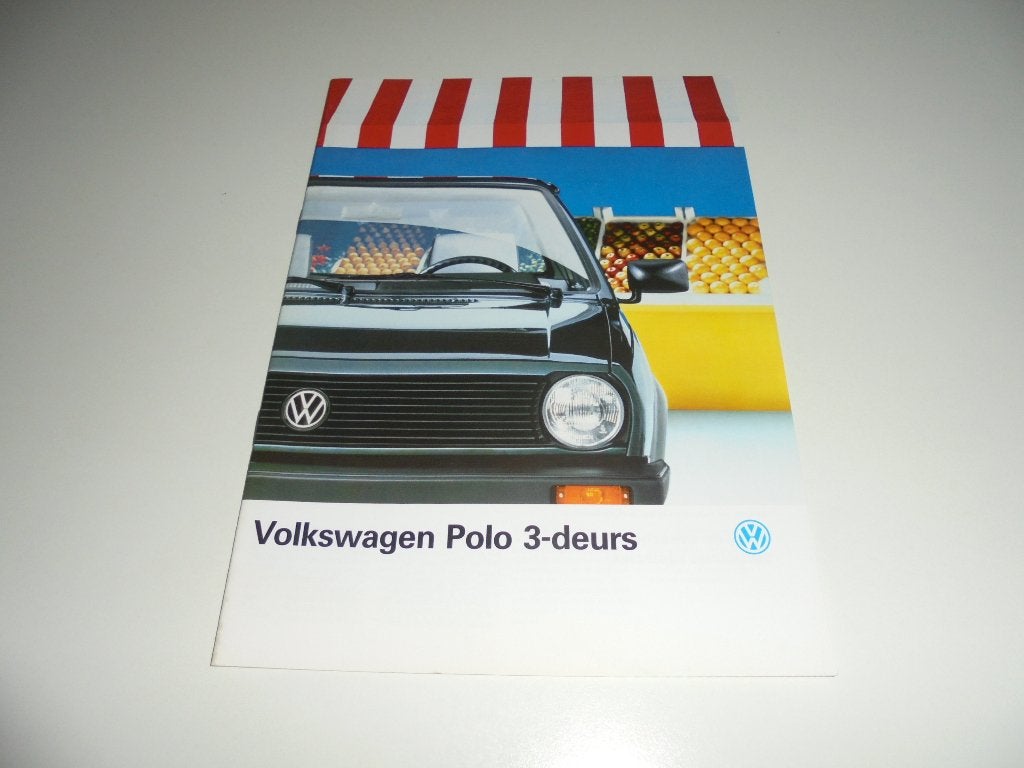 brochure Volkswagen Polo driedeurs  1990, Ophalen of Verzenden, Nieuw, Volkswagen