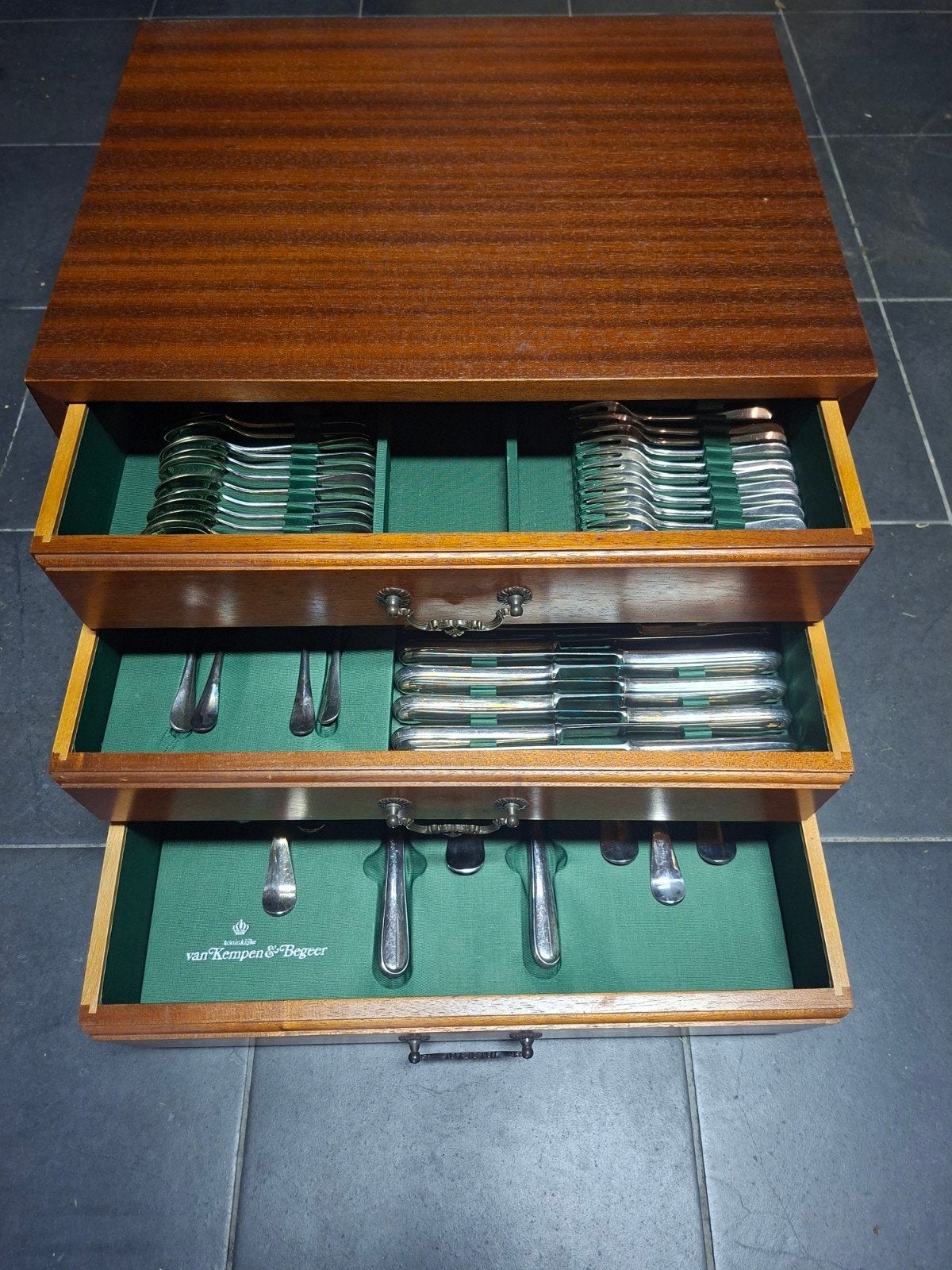 Van Kempen & Begeer Bestekset in Houten Cassette, Ophalen