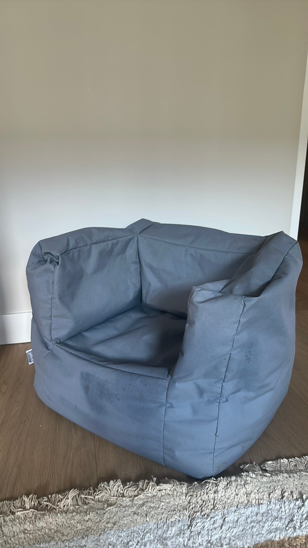 Jollein kinderfauteuil / zitzak – Storm Grey, Huis en Inrichting, Zitzakken, Ophalen, Gebruikt