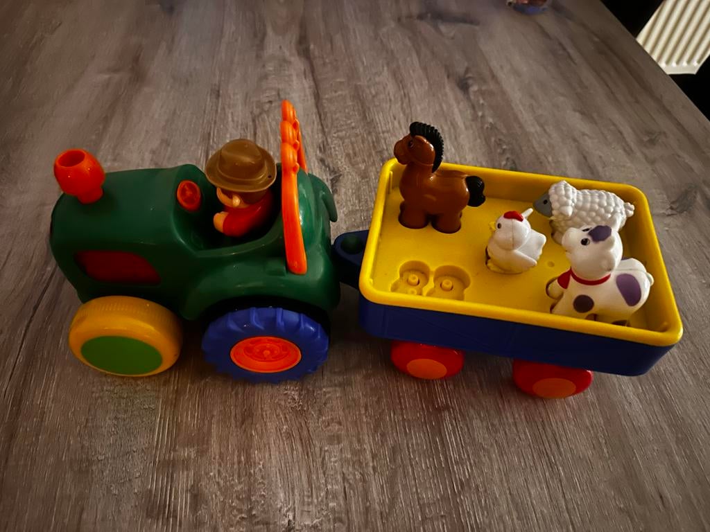 Boerderij tractor met aanhanger en geluid, Ophalen, Gebruikt