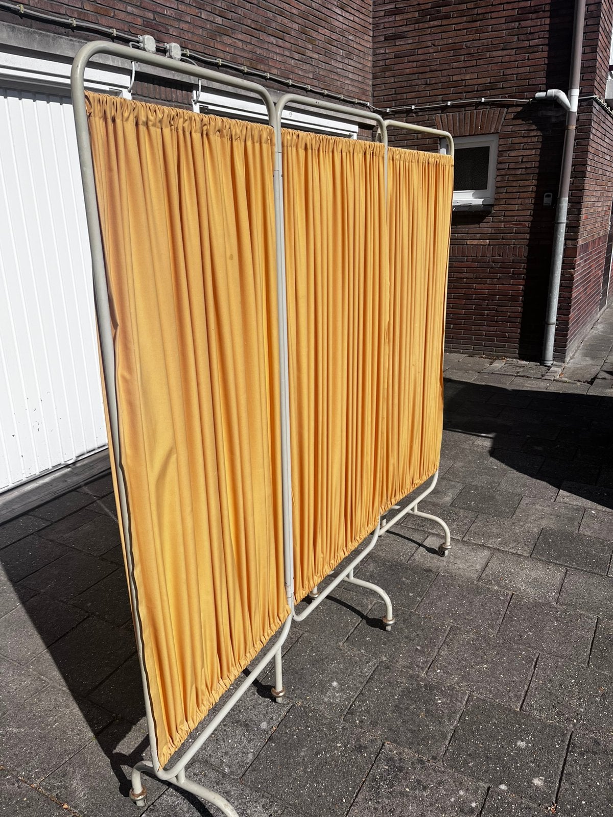 Vintage ziekenhuis kamerscherm, 3-delig., Ophalen, Gebruikt